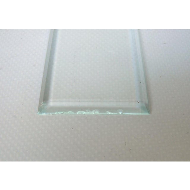 Small Art Nouveau Picture Frame in Brass & Glass Pane For Sale - Image 12 of 14