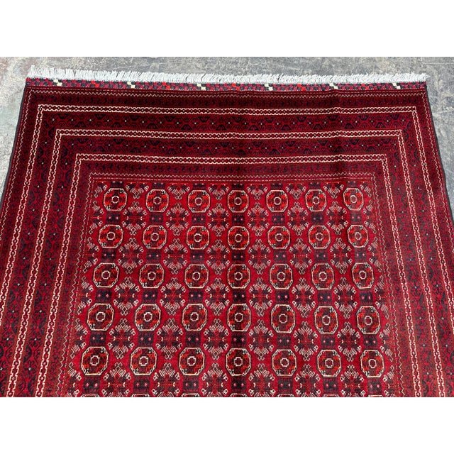 1980s Vintage Afghan Hand Knotted Kunduzi Rug For Sale - Image 5 of 7
