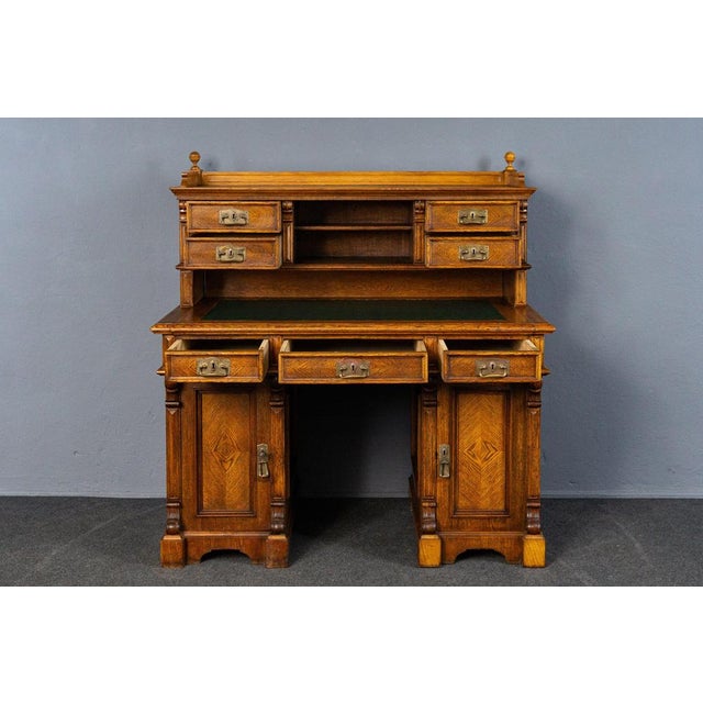 Object: Desk with top. Period & Style: Wilhelminian period - late 19th century. Features: - Elegant and practical piece of...