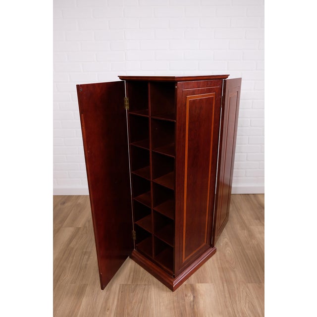 Late 20th Century Vintage Cherry Wood Pedestal Stand For Sale - Image 5 of 8