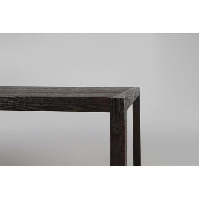 Mid-Century Modern Large Vintage Dinner Table in Blackened Oak, Belgium, 1980s For Sale - Image 3 of 11