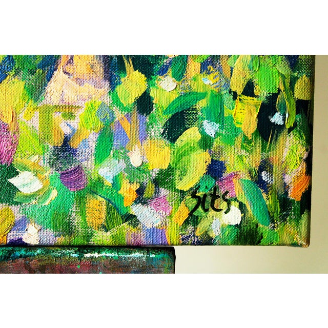 Orange Artist Andrei Sitsko "City Park Xv. Horse Series" Modern Original Painting For Sale - Image 8 of 10