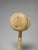 A finely turned ceremonial gavel fashioned from polished organic material, comprising a substantial double-faced head...