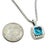 1990s 1990s David Yurman Blue Topaz Diamond Necklace 18" Sterling Silver Estate For Sale - Image 5 of 8