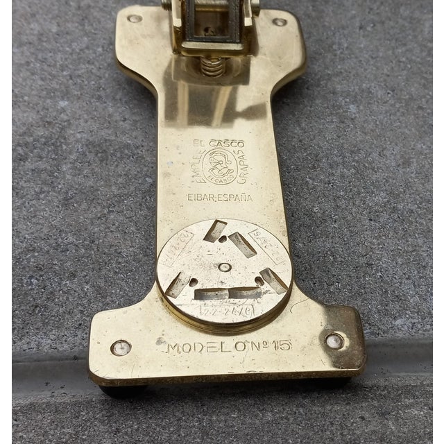 1960s El Casco Model No. 15 Stapler 23k Gold Plated Hand Polished For Sale - Image 13 of 15