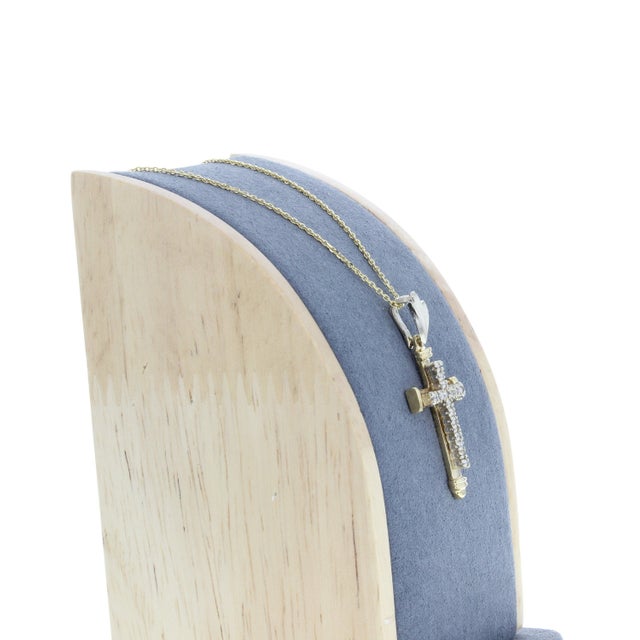 Antique Diamond Cross Necklace For Sale - Image 4 of 4