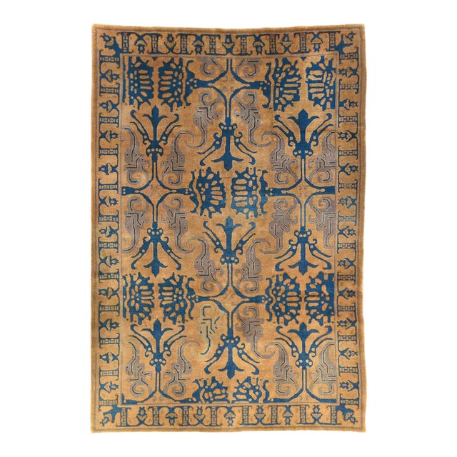 Galerie Shabab Collection Mid-20th Century Handmade Chinese Art Deco Accent Carpet For Sale