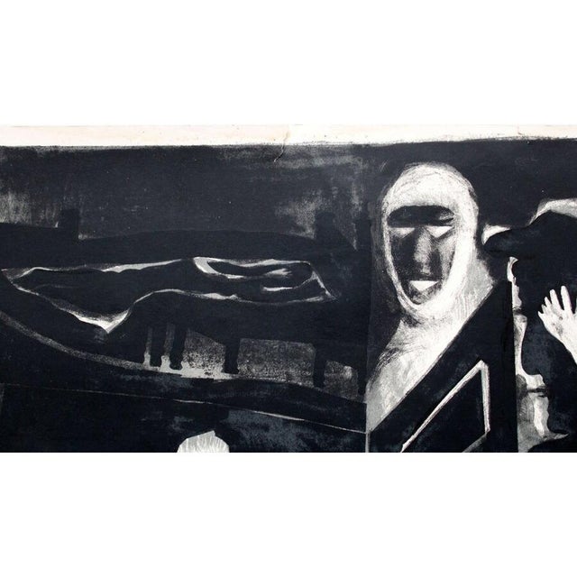 Contemporary Simon Shegelman, Behind the Door, Lithograph, 1980s For Sale - Image 3 of 5