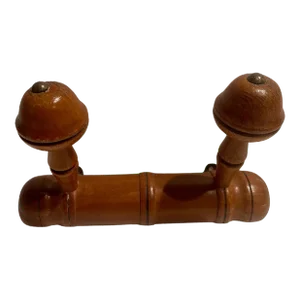 French Walnut Coat Wall Double Hook, 19th Century