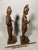 Pair of carved wooden statues, French school, 17th century. Depicts Roman soldiers piercing Christ's side with a lance....