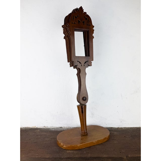 Antique Victorian Folding Photo Frame Stand in Walnut, 1890s For Sale - Image 11 of 14
