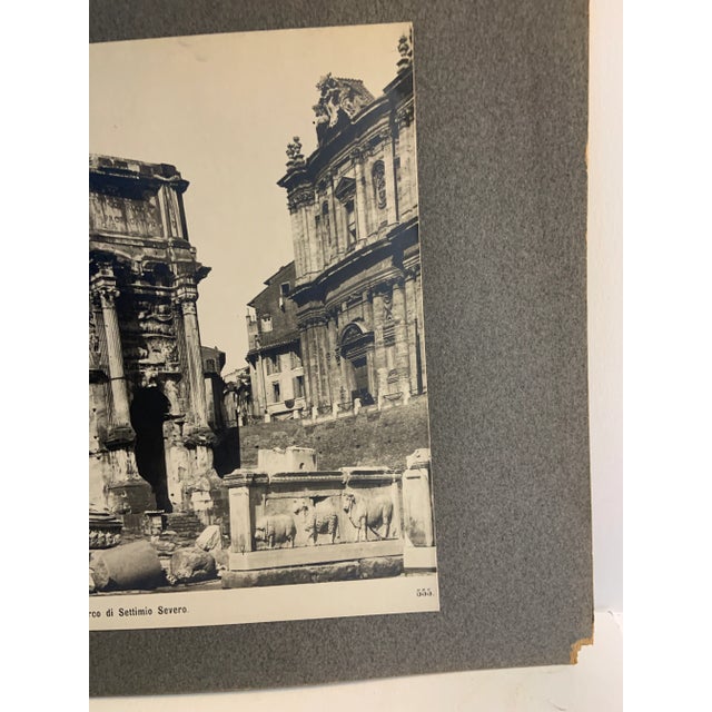 Marvelous Italian 19th century photograph of Roma, Arco di Settimio Severo, in the Roman Forum. Mounted on board and ready...