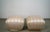 Baker Furniture Company 1970’s Hollywood Regency Marge Carson Style Poufs Stools in Silk - A Pair For Sale - Image 4 of 12