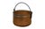 Late 19th to early 20th century dovetailed copper cooking pot with rotating rattail bail handle. Dimensions: 8.5" x 6.5"...
