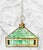 1930s Arts & Crafts Pendant Light With Green Glass For Sale - Image 4 of 14
