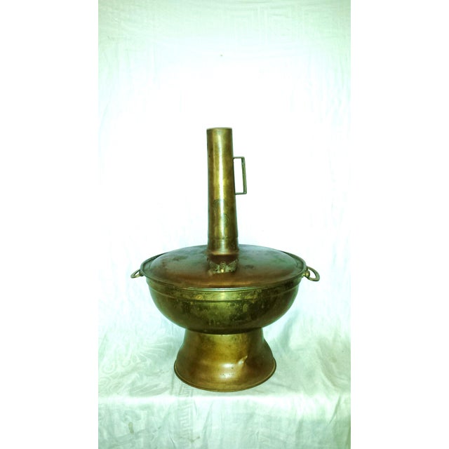 Antique Asian Brass Hot Pot With Butterflies Chairish