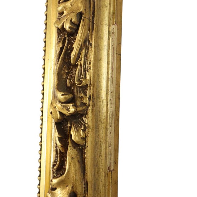 Antique Baroque Style Gold Leaf Gilded Pine Frame For Sale - Image 18 of 18