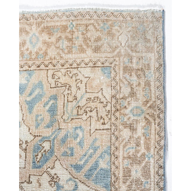 Textile Antique Ivory Heriz Area Rug, 3'7 X 4'5 For Sale - Image 7 of 11