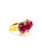 Ruby Red Bochic “Capri” Vintage Natural Ruby & Topaz Retro Ring Set In 18K Gold & Silver For Sale - Image 8 of 12