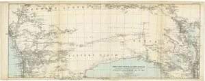 Antique Exploration Map of Australia, 1876