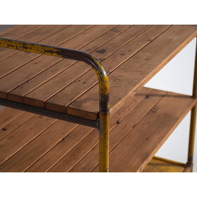 Industrial Yellow Metal Cart For Sale - Image 6 of 8
