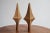 This is a very desirable pair of gold painted finials from a 19th century building. Wonderful interesting shape and...