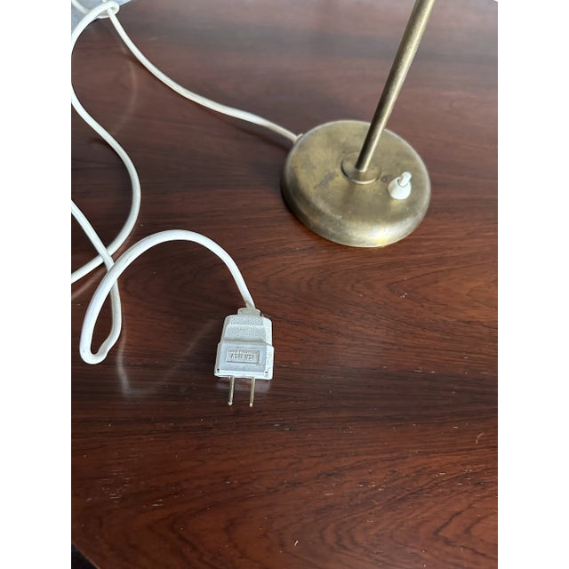 Brass 1940s Harald Notini for Böhlmarks Attributed Table Lamp, Sweden For Sale - Image 8 of 8