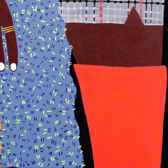 2020s Crowned in Color - Vibrant Whimsical Abstract Feminine Figurative Painting Original Artwork by Courtney Simone For Sale - Image 5 of 9