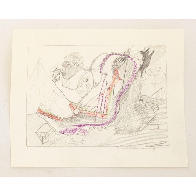 Gray Eva Bouzard-Hui Surrealist Mixed Media, 11 For Sale - Image 8 of 15