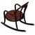 Antique Vienna Secession Child's Bent Oak Rocking Chair W/ Picture Seat Attributed to Fischel For Sale In Los Angeles - Image 6 of 6