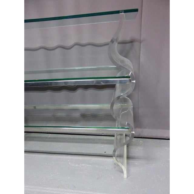 Metal Console with Shelves, 1980s For Sale - Image 7 of 10