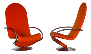 Set of 1-2-3 Series Highback Chairs by Verner Panton for Fritz Hansen, 1970s