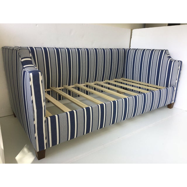 Custom Upholstered Twin Daybed With Curved Arms and Back in Ralph