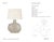 Kelly Wearstler by Visual Comfort Signature Beton Medium Table Lamp in Antiqued White with Linen Shade Designer: Kelly...