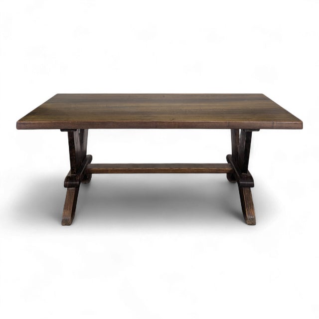 Reconstruction Brown Wooden Table, 1940s For Sale