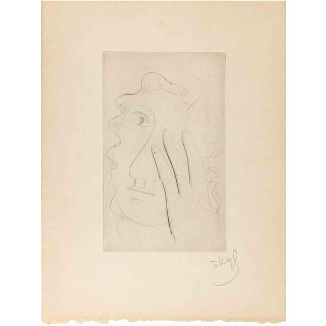 Modern Fernand Léger, Head of a Woman, 1949, Etching For Sale - Image 3 of 3
