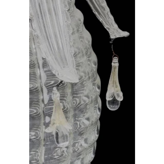 Mid-Century Italian Murano Glass Pineapple Hanging Ceiling Lamp For Sale - Image 4 of 5