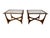 Lane Furniture Mid-Century Modern Lane "Silhouette" Walnut Glass Top Side Tables - Set of 2 For Sale - Image 4 of 9