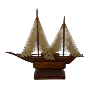 Vintage Hand Made Sailboat Model