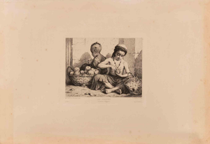 Edmon Hedouin, Les Oranges (Souvenir d’Égypte), Etching, 1877