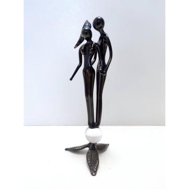 Postmodern Black Murano Glass Decoration, Italy, 1990s For Sale - Image 4 of 13