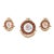 Ornate Gold-Framed Rose Wall Décor – Set of 3 Baroque Ceramic Medallions in Crimson Red For Sale