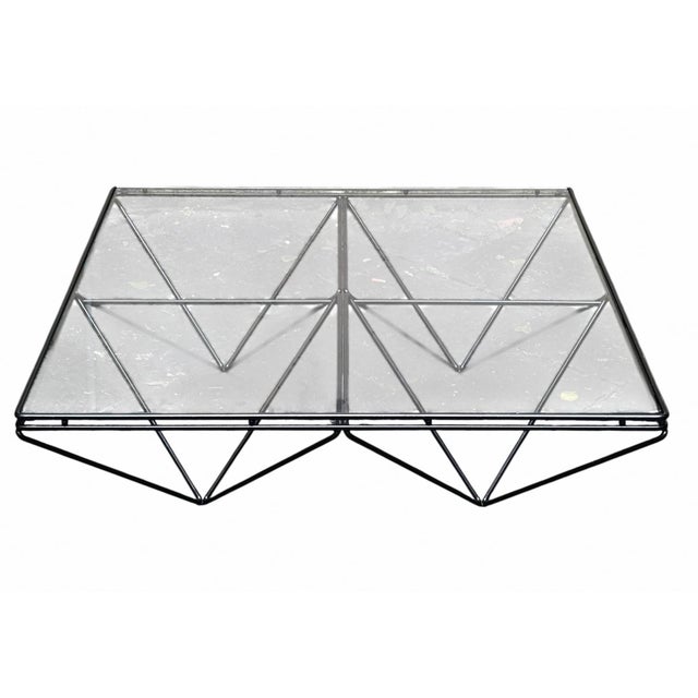 Mid-Century Modern Vintage Italian Alanda Square Coffee Table by Paolo Piva for B&B Italia, 1970s For Sale - Image 3 of 6