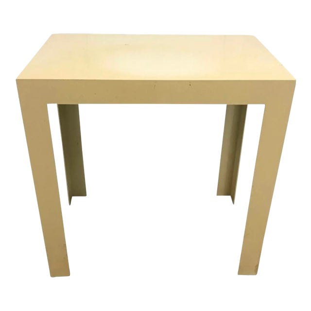 Mid 20th Century Vintage Modern Molded Plastic Parsons Table in the Style of Syroco or Kartell For Sale