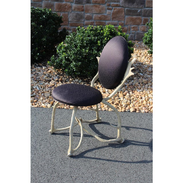 Attributed to Arthur Court Antler Side Chair 1970s For Sale - Image 17 of 18