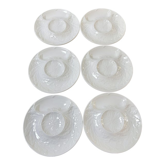 Vintage Gien France Majolica Artichoke Plates Majolica - Set of 6 For Sale