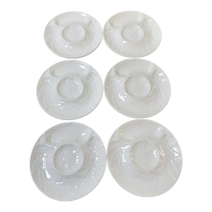 Vintage Gien France Majolica Artichoke Plates - Set of 6