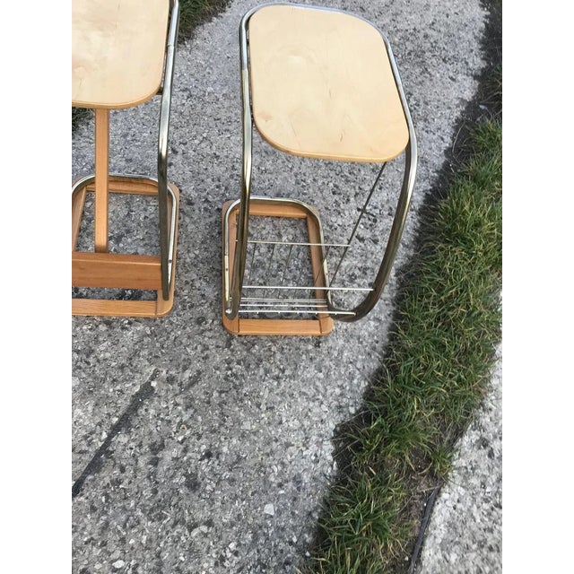Mid-Century Italian Side Tables with Magazine Rack, 1950s Set of 2 For Sale - Image 12 of 14