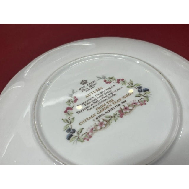 Cottage Garden Year Series Plates from Royal Albert, Set of 4 For Sale - Image 6 of 10