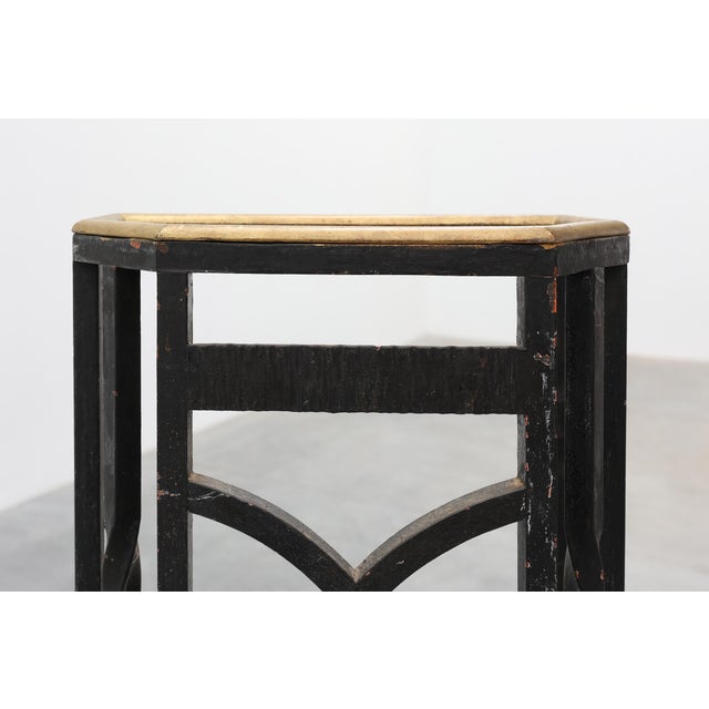 Art Deco Metal Umbrella Stand with Geometric Openwork and Brass Rim, Belgium, 1920s For Sale - Image 6 of 16